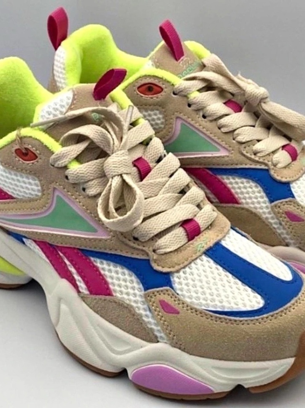 Reebok Aztrek Double Mix Colorblock Sneakers White & Pink